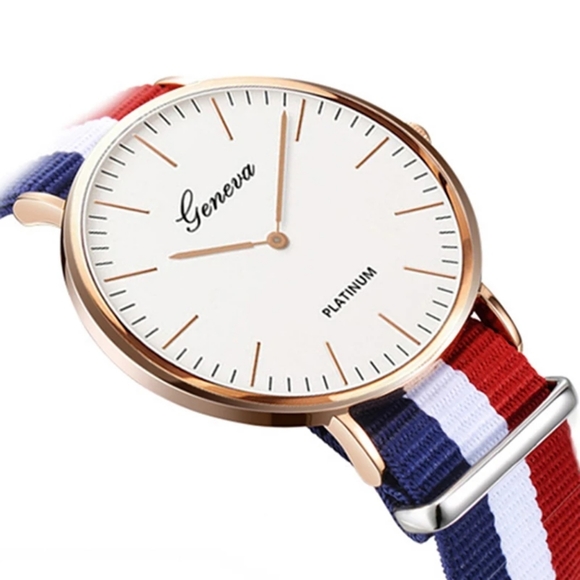 Women's Fashion nylon stripe band quartz Watch… - Picture 3 of 7